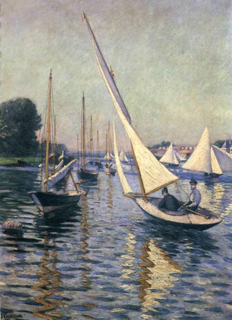 Gustave Caillebotte, Regatta at Argenteuil 1893 Musee d'Orsay, Paris 
