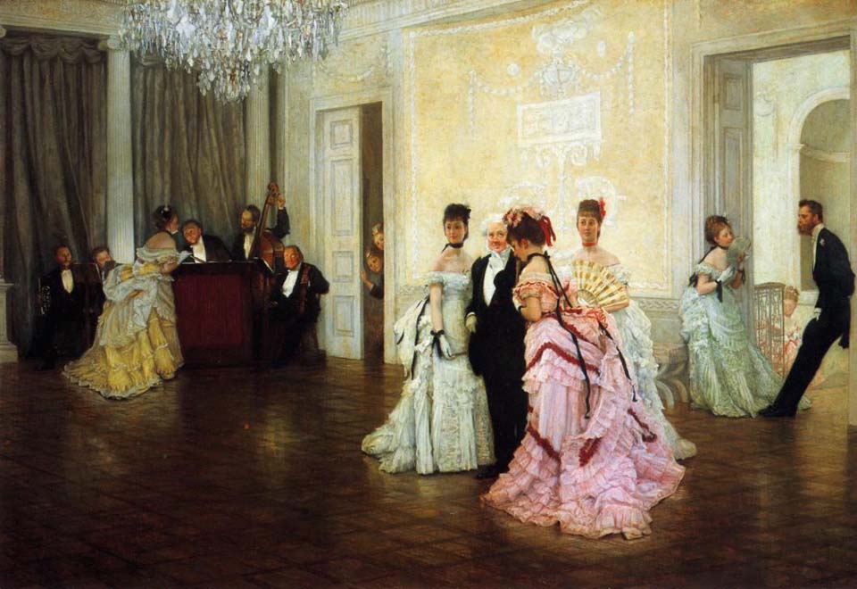 James Tissot, Too Early 1873, Guildhall Art Gallery, London