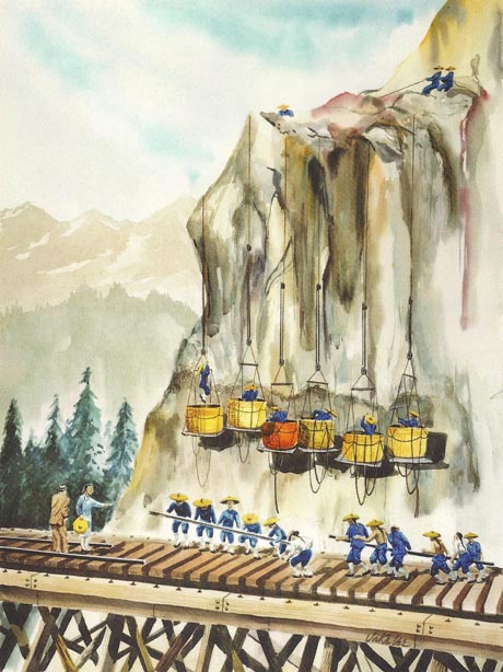Jake Lee Laborers Working on Central Pacific Railroad