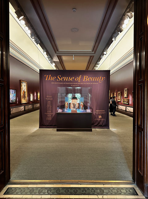 Entry to the Museo de Arte de Ponce exhibition in the Crocker Mansion