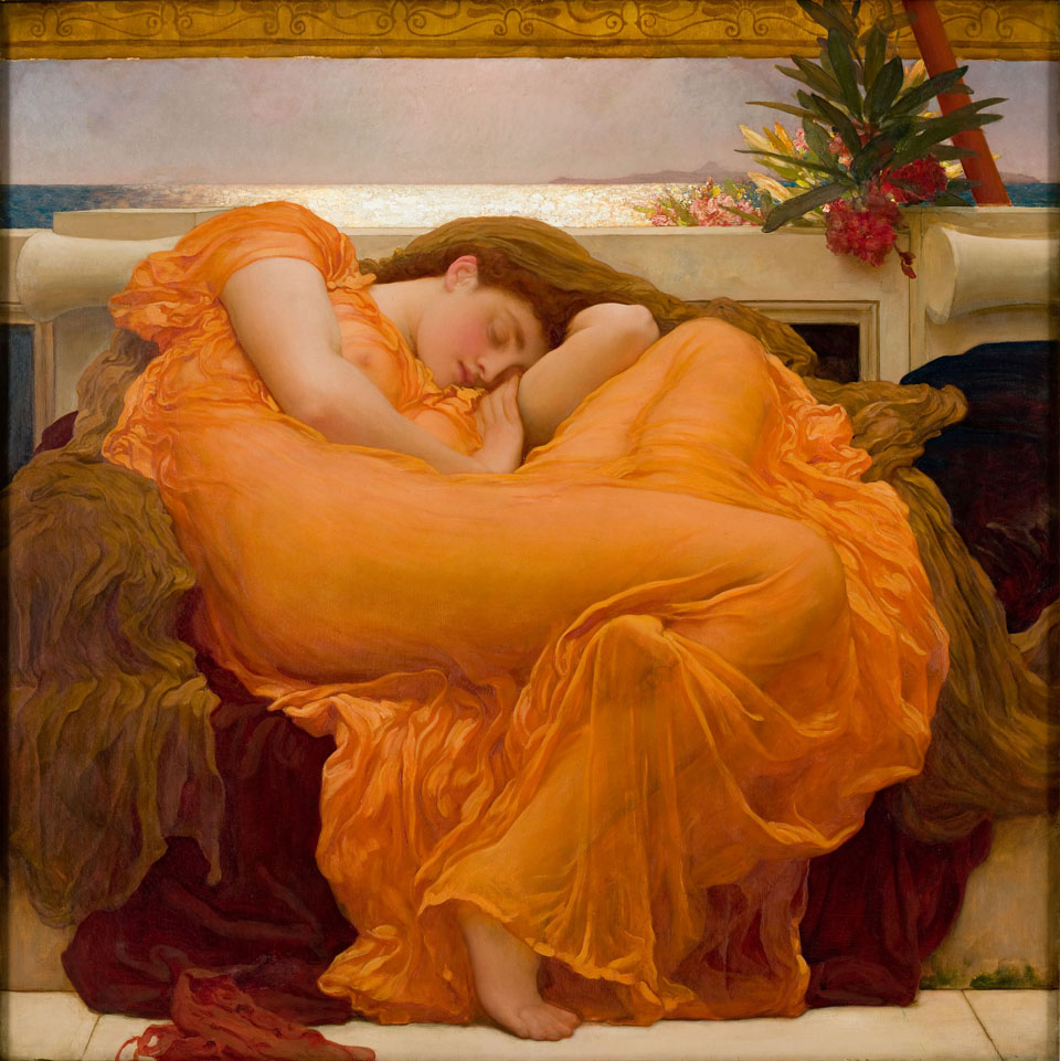 Lord Leighton Frederic 1830-1896, British, Flaming June c1895, In the Louvre 1883-85, Museo de Arte de Ponce, Puerto Rico