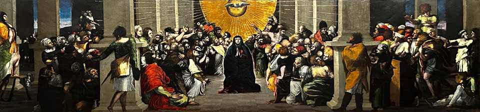 Pedro Machuca c1490-1550, Spanish, The Decent of the Holy Spirit, c1520-1530, Spanish Museo de Arte de Ponce, Puerto Rico