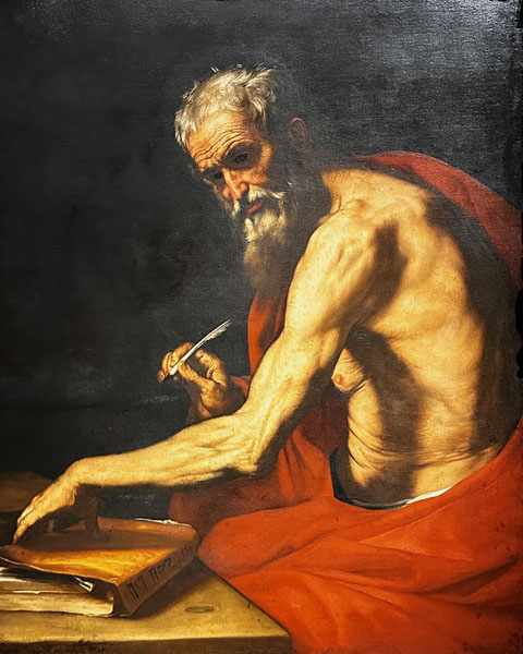 Jusepe de Ribera 1591-1652, Spanish Saint Jerome Writing 1648 Museo de Arte de Ponce, Puerto Rico 