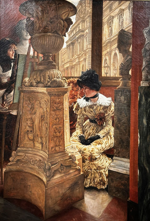 James Tissot 1836-1902, French In the Louvre 1883-85 Museo de Arte de Ponce, Puerto Rico