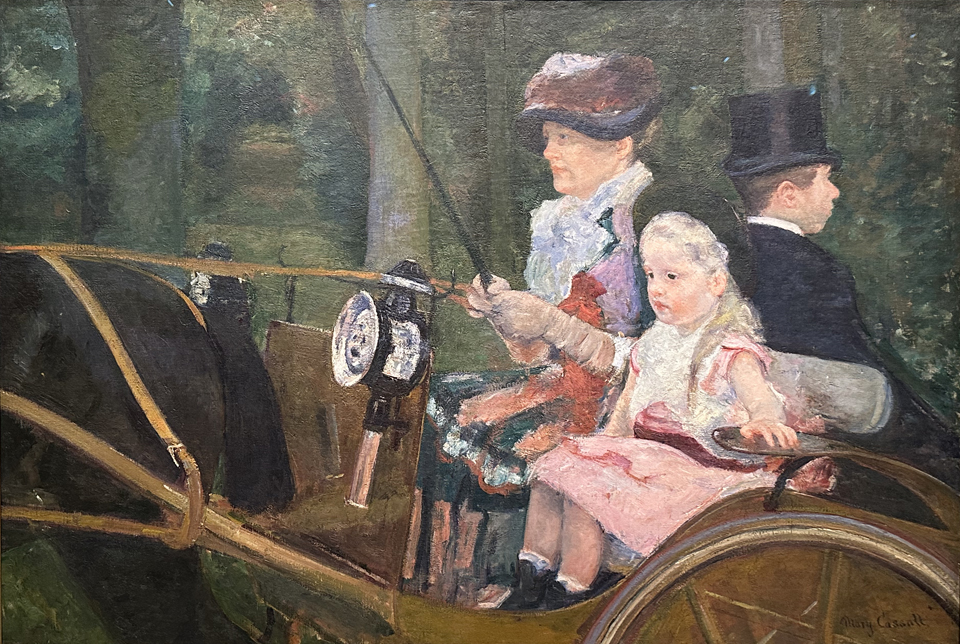 Mary Cassatt, Driving 1881 oil on canvas, Philadelphia Museum of Art 