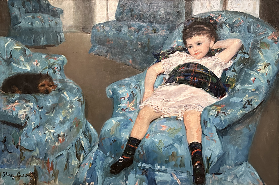 Mary Cassatt, Little Girl in a Blue Armchair 1878, oil on canvas, National Gallery of Art, Washington, D.C.