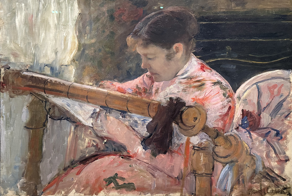 Mary Cassatt, Lydia at a Tapestry Frame c1881 oil on canvas, Flint Institute of Arts, Flint, Michigan 