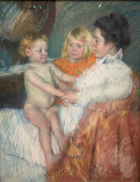Mary Cassatt, Mother, Sara and the Baby 1901 pastel on paper, Drs. Tobia and Morton Mower 