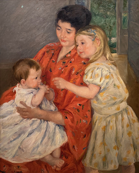 Mary Cassatt, Mother and Sara Admiring the Baby 1901-02 oil on canvas, The Middleton Family Collection