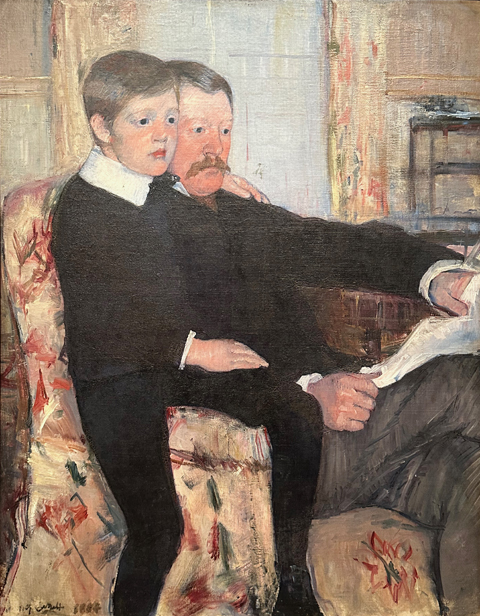 Mary Cassatt, Portrait of Alexander J. Cassatt and his son, Robert kelso Cassatt 1884, oil on cavas Philadelphia Museum of Art 