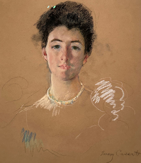 Mary Cassatt, Portrait of Mabel S. Simpkins (later Mrs. Geogre Russell Agassiz) 1898 pastel on wove paper, Philadelphia Museum of Art 