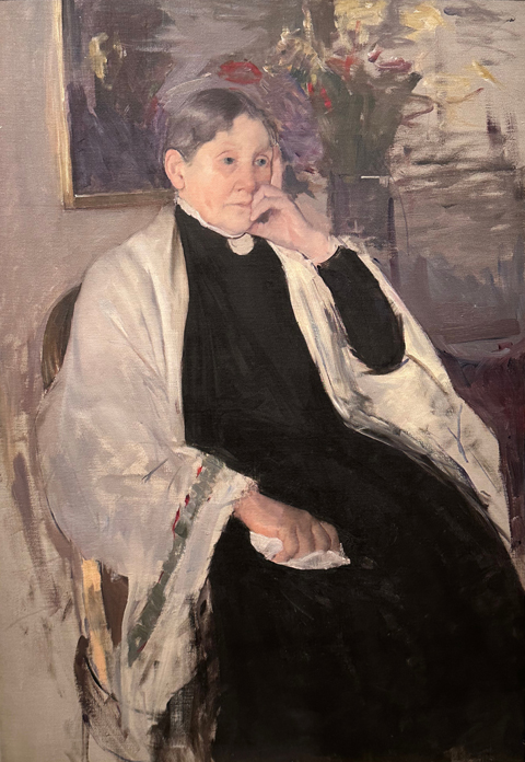 Mary Cassatt, Portrait of Mrs. Robert S. Cassatt,  the artist's mother 1885, oil on canvas,  Fine Arts Museums of San Francisco