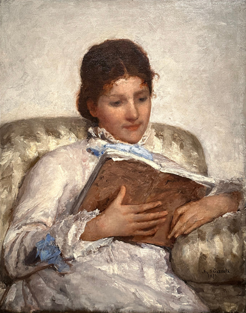 Mary Cassatt, The Reader 1877 oil on canvas, Crystal Bridges Museum of American Art, Bentonville, Arkansas 