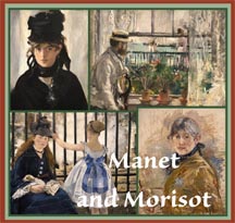 dManet and Morisot midsized thumbnail Exhibition Postcard