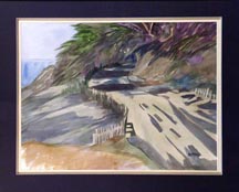 Wanda McManus, Fort Ross, Old Highway One, Watercolor, 