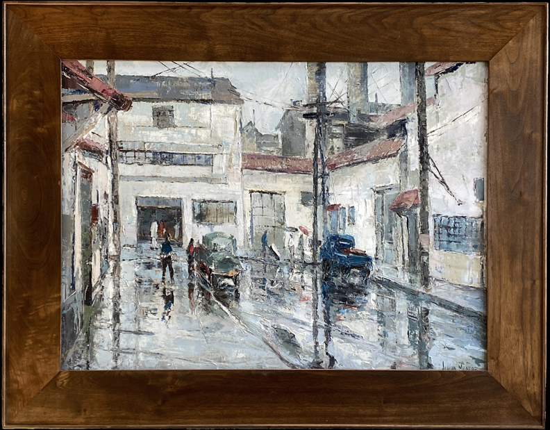 Joshua Meador Cannery Row with walnut frame
