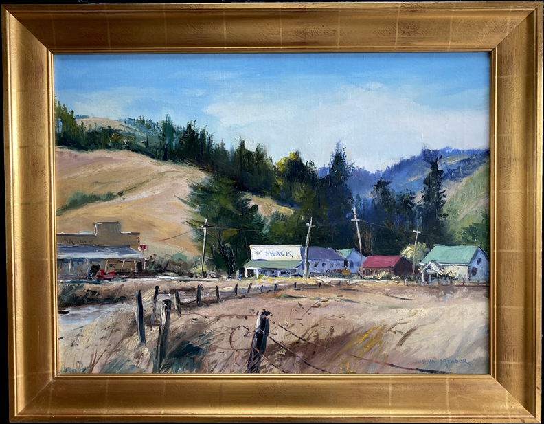 Joshua Meador 1911-1965, Duncans Mills c late 1940's #317 Oil on Linen, 20 x 27  $6,500