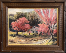 Joshua Meador, Full Bloom with Holton hand carved walnut frame