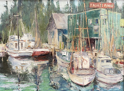 Joshua Meador 1911-1965, Homeport #988 Oil on Linen, 20 x 27 6,500 
