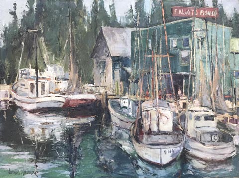 Joshua Meador, Homeport (Fort Bragg, CA), 20 x 27, Bodega Bay Heritage Gallery Collection