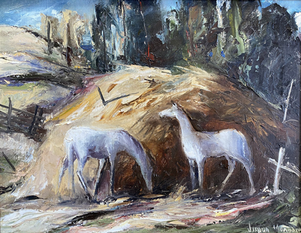 Joshua Meador 1911-1965, Jack's Horses #1948 courtesy of the Meador family Collection Oil on Linen, 14 x 18  $5,000