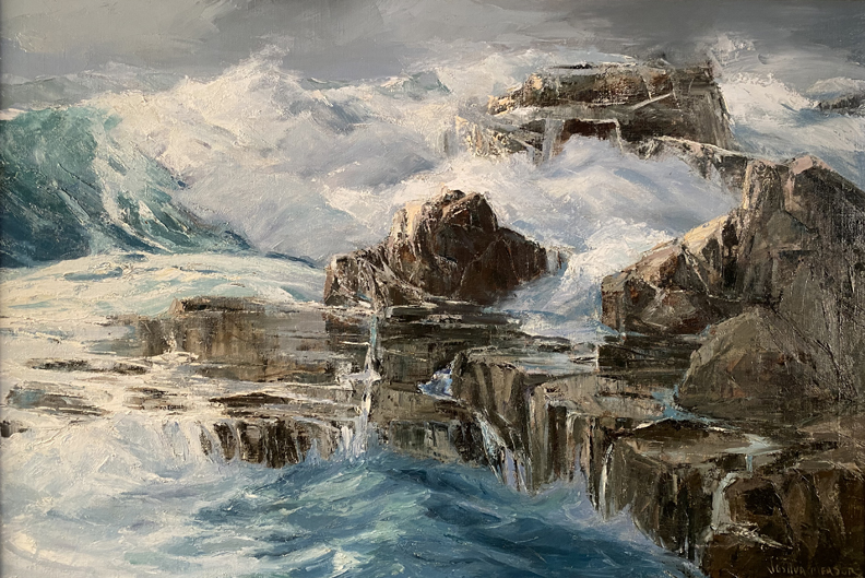 Joshua Meador 1911-1965, Mendocino Coast Oil on Linen, 24 x 36 $10,000