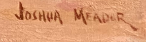 The signature for Joshua Meador 1911-1965, "Painted Desert" #1938, painted January 1965 Meador Family Collection Oil on Linen, 22 x 30  $8,000