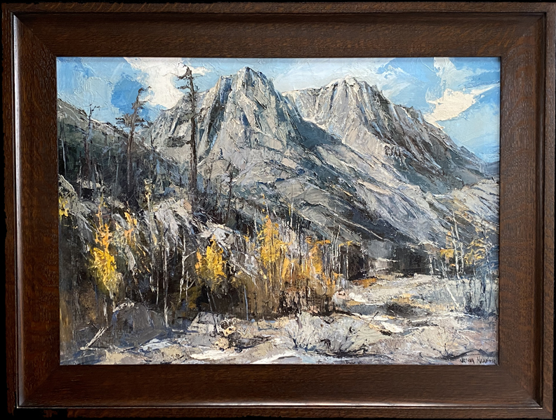 Joshua Meador 1911-1965, "Sierra Wilds" #1103 (Mt Whitney from near Lone Pine, CA) Oil on Linen, 24 x 34  $9,500