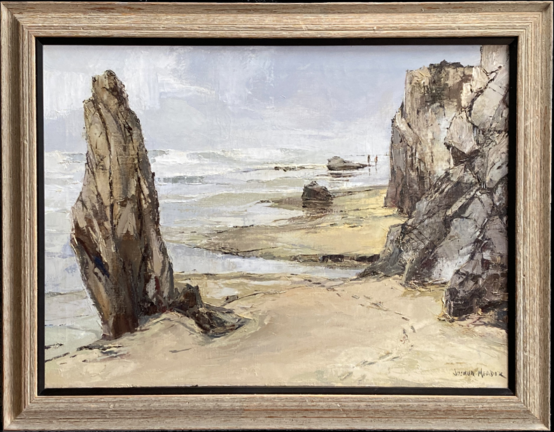 Joshua Meador 1911-1965, Silvery Beach, Carmel #1300 Oil on Linen, 22 x 30  $8,000