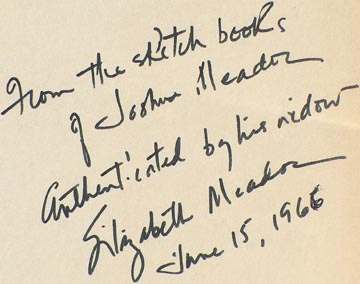 Joshua Meador Sketch Outdoor Market Estate Authorization Verso