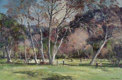 Joshua Meador Strolling in the Park 24 x 36  Meador family collection