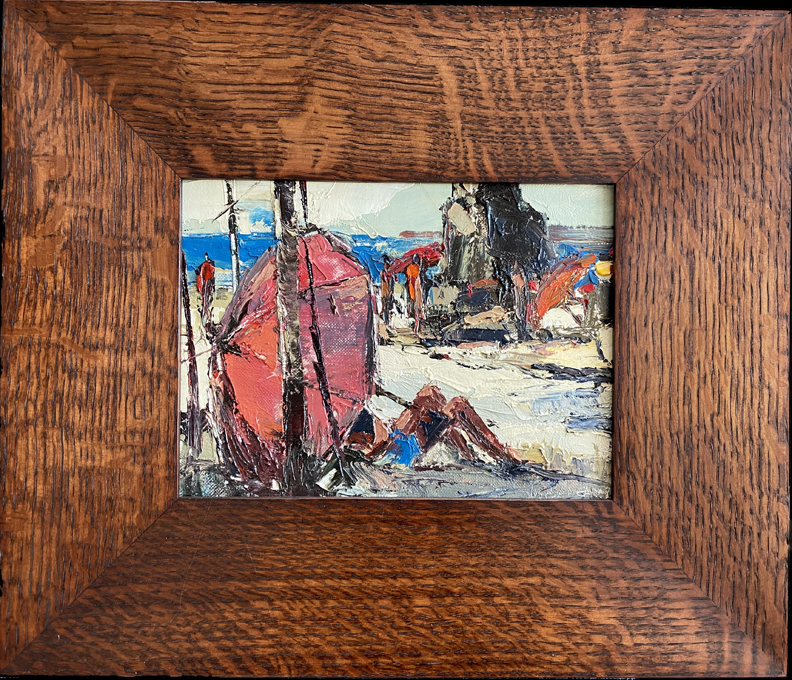Joshua Meador, 1911-1965, Sunshade, oil on board, 6x8, $1,500
