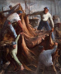 Joshua Meador Tending the Net