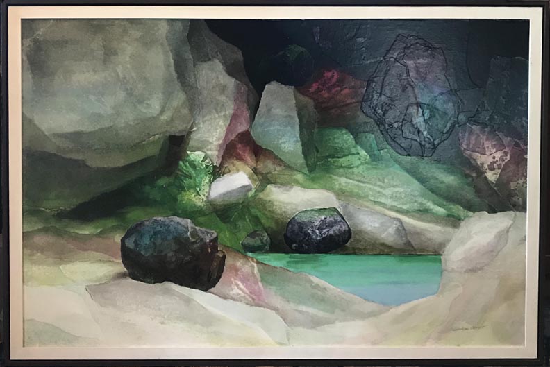 Alexander Nepote, Green Pool Grotto layerist painting
