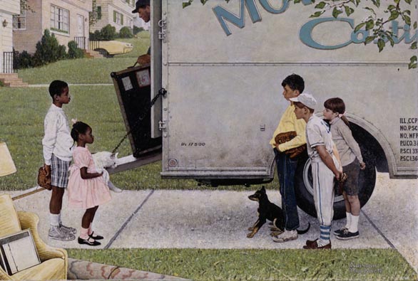 Norman Rockwell New Kids in the Neighborhood