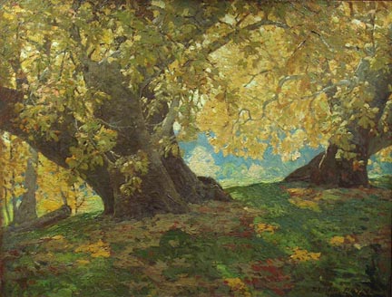 Edgar Payne Sycamore in Autumn Orange County