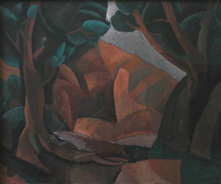 Pablo Picasso Landscape with Two Figures 1908