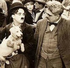 Granville Redmond with his friend, Charlie Chaplin