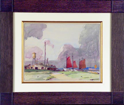 Karl Schmidt, Sailboats on a Beach