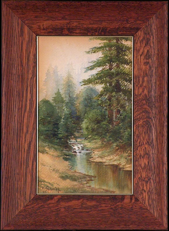 Marius Schmidt, California Redwoods and Stream