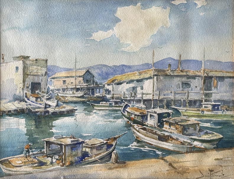 Davis Francis Schwartz, Fishing Boats Dockside