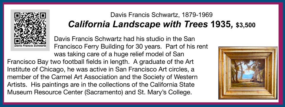 Davis Francis Schwartz, California Landscape with Trees, 1935