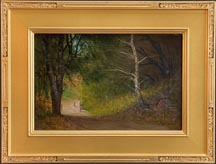 James Everett Stuart, Roadway between Oak and Bay Trees, Marin County, 1916