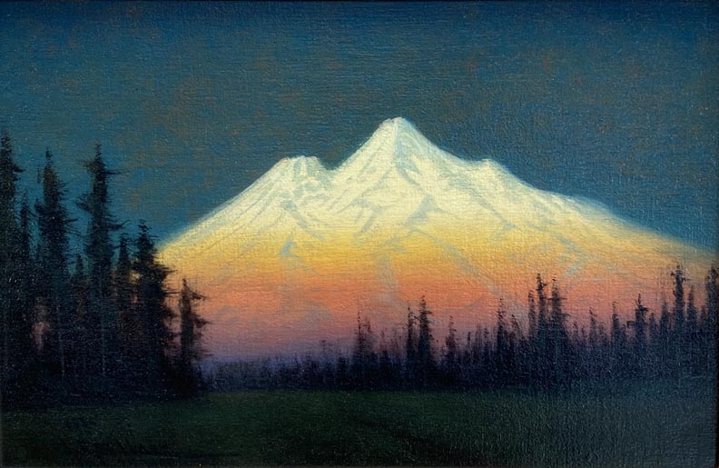 James Everett Stuart, Sunset Glow, Mt Shasta, 1921