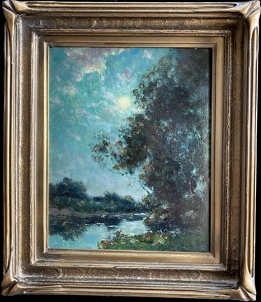 Dedrick Brandes Stuber Stream in the Moonlight Landscape 