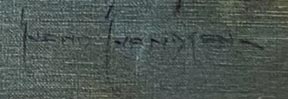 Svend Svendsen, A Path in the Snow, signature