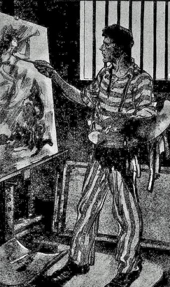 William Kunze painting at San Quentin drawing SF Call