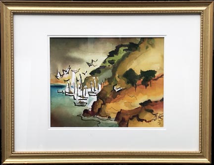 Milford Zornes, Catalina Coast, 2000