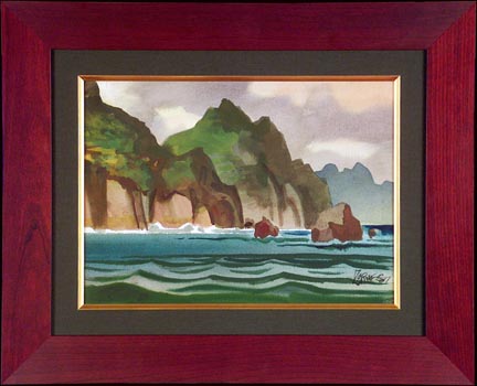 Milford Zornes, North Ligurian Coast, Italian Riviera, 1987