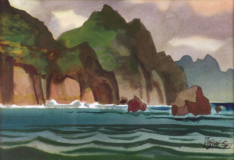 Milford Zornes North Ligurian Coast Italy